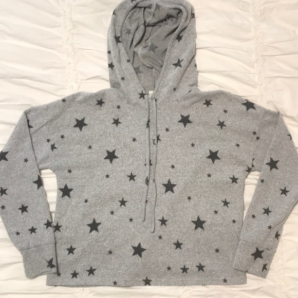 Paper Crane star pattern gray hoodie - Picture 1 of 3